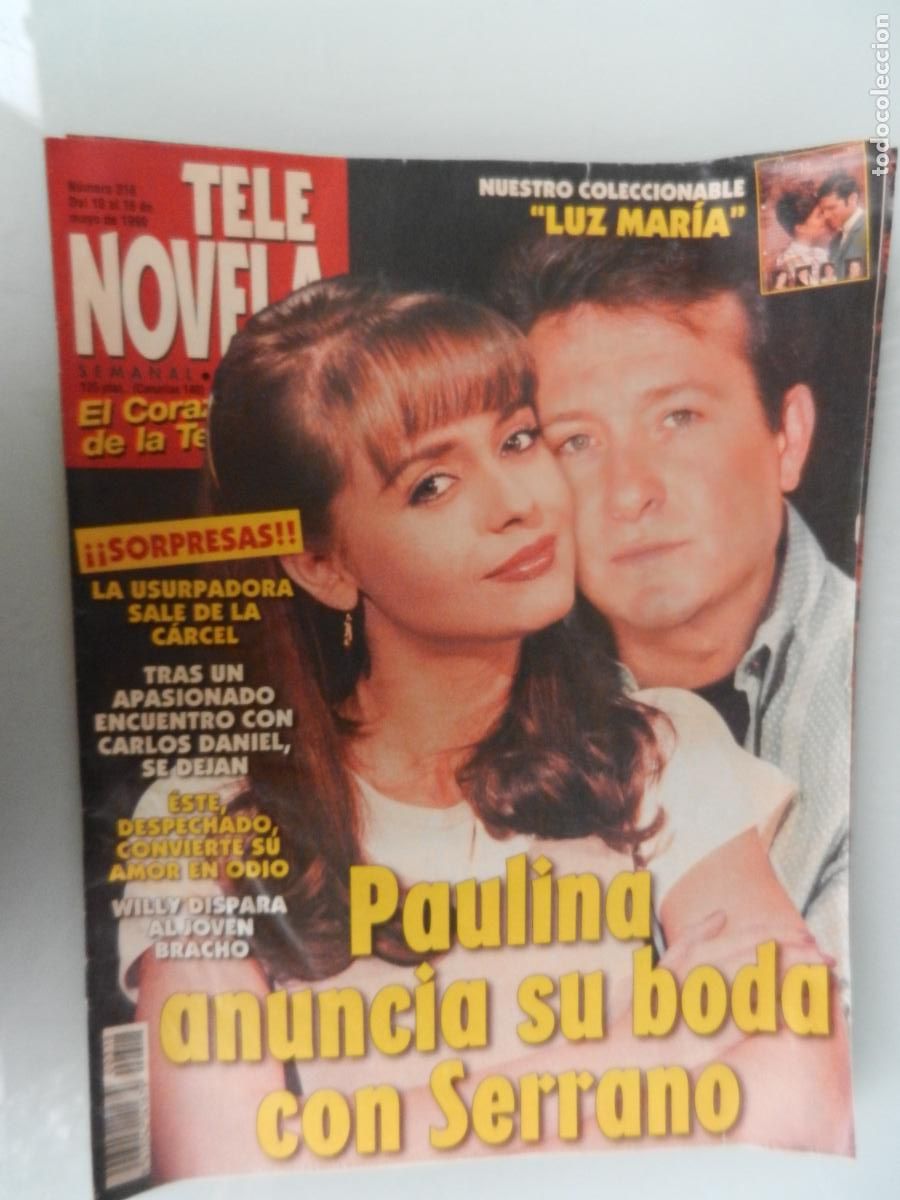 Coleccionismo de Revistas y Peri&oacute;dicos: TELE NOVELA SEMANAL N&ordm; 318- 05-1999 - EL CORAZON DE LA TELE -PAULINA ANUNCIA SU BODA CON SERRANO