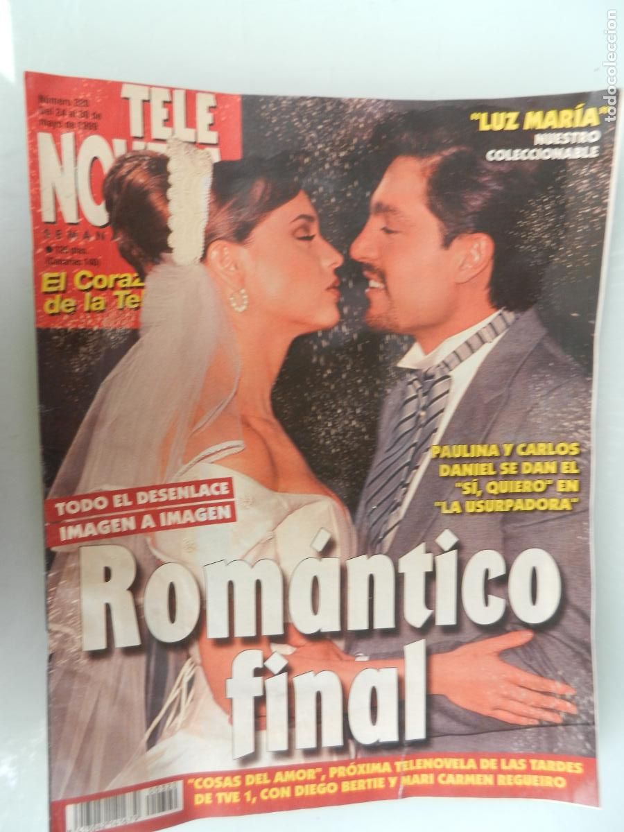 Coleccionismo de Revistas y Peri&oacute;dicos: TELE NOVELA SEMANAL N&ordm; 320- 05-1999 - EL CORAZON DE LA TELE - ROM&Aacute;NTICO FINAL