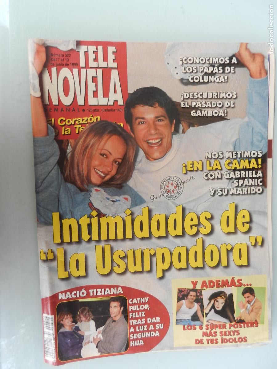 Coleccionismo de Revistas y Peri&oacute;dicos: TELE NOVELA SEMANAL N&ordm; 322- 06-1999 - EL CORAZON DE LA TELE -INTIMIDADES DE &rdquo;LA USURPADORA&rdquo;