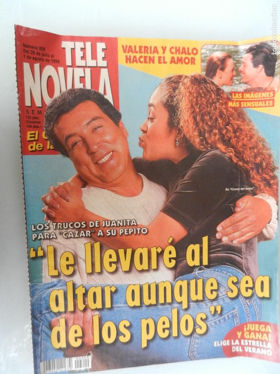 Coleccionismo de Revistas y Peri&oacute;dicos: TELE NOVELA SEMANAL N&ordm; 329- 08-1999 - EL CORAZON DE LA TELE -LE LLEVAR&Eacute; AL ALTAR AUNQUE SEA POR LOS