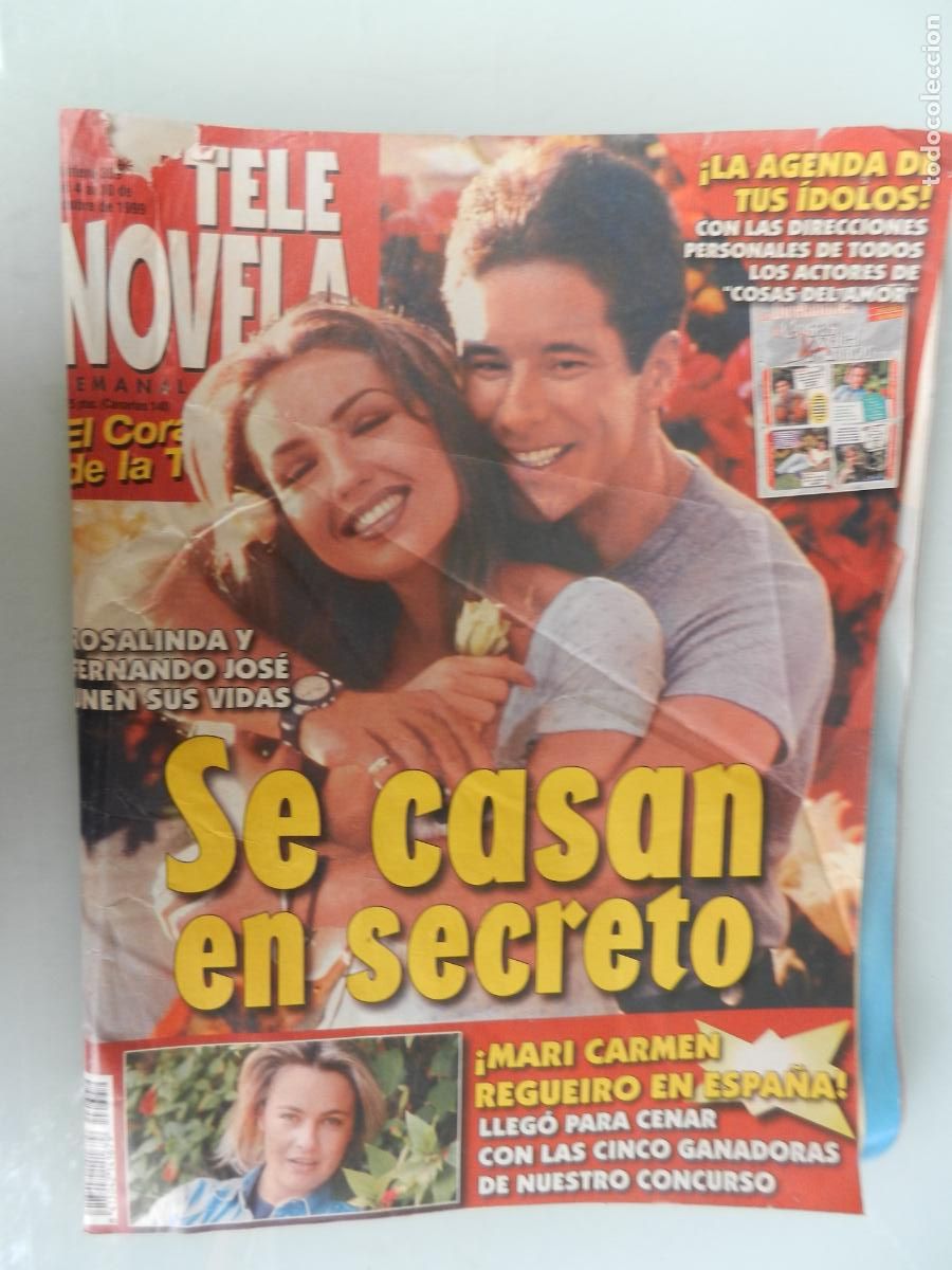 Collezionismo di Riviste e Giornali: TELE NOVELA SEMANAL N&ordm; 339- 10-1999 - EL CORAZON DE LA TELE -SE CASAN EN SECRETO