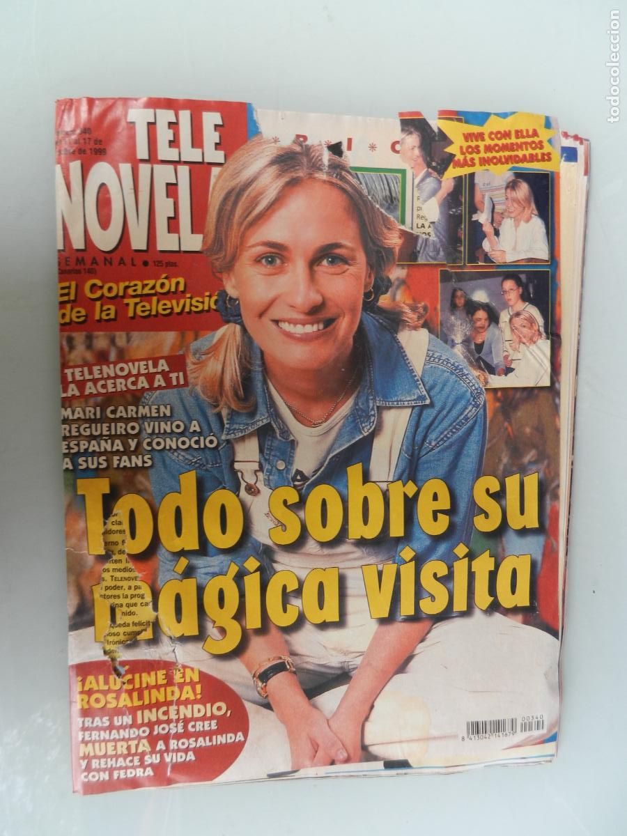 Collezionismo di Riviste e Giornali: TELE NOVELA SEMANAL N&ordm; 340- 10-1999 - EL CORAZON DE LA TELE -TODO SOBRE SU M&Aacute;GICA VISITA
