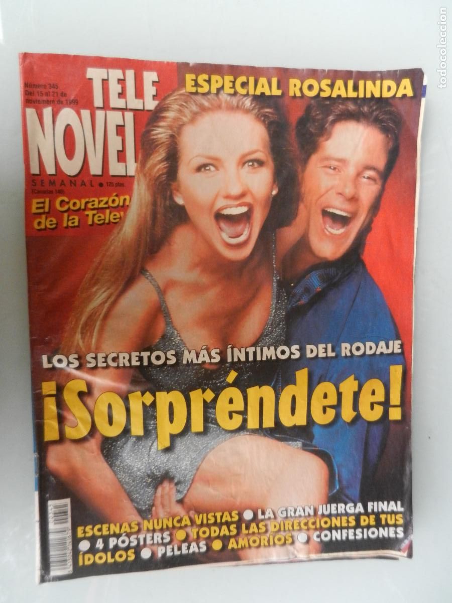 Collezionismo di Riviste e Giornali: TELE NOVELA SEMANAL N&ordm; 345- 11-1999 - EL CORAZON DE LA TELE -&iexcl; SORPRENDETE!