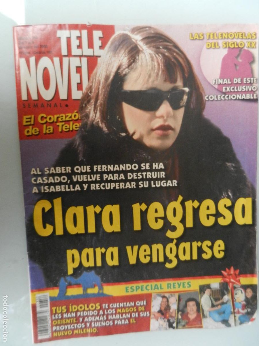 Collezionismo di Riviste e Giornali: TELE NOVELA SEMANAL N&ordm; 352- 01-2000 - EL CORAZON DE LA TELE -CLARA REGRESA PARA VENGARSE