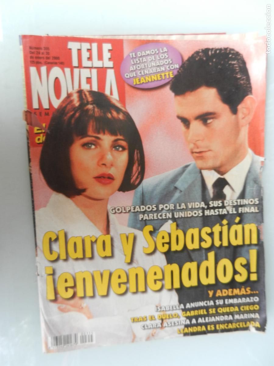 Collezionismo di Riviste e Giornali: TELE NOVELA SEMANAL N&ordm; 355- 01-2000 - EL CORAZON DE LA TELE -CLARA Y SEBASTIAN &iexcl;ENVENENADOS!