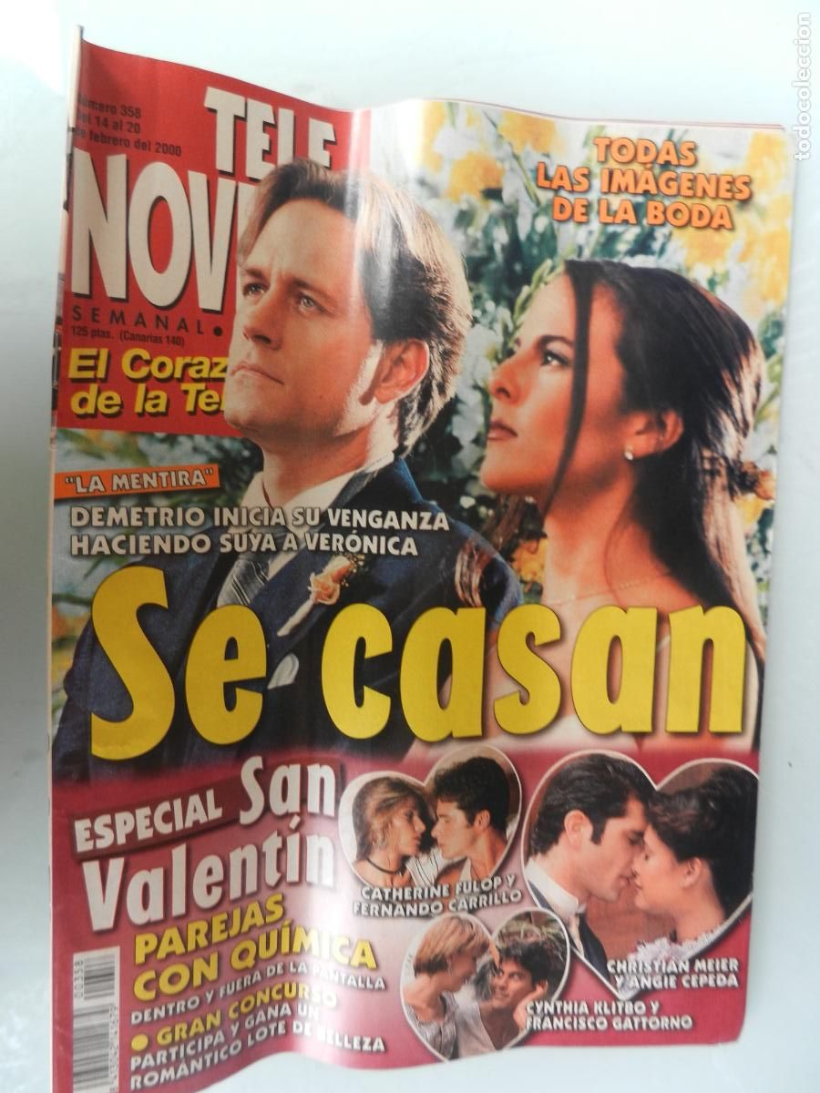 Collection Magazines and Newspapers: TELE NOVELA SEMANAL N&ordm; 358- 02-2000 - EL CORAZON DE LA TELE --SE CASAN - ESPECIAL SAN VALENTIN