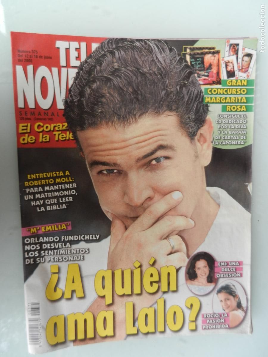 Collezionismo di Riviste e Giornali: TELE NOVELA SEMANAL N&ordm; 375- 06-2000 - EL CORAZON DE LA TELE &iquest;A QUIEN AMA LOLO?
