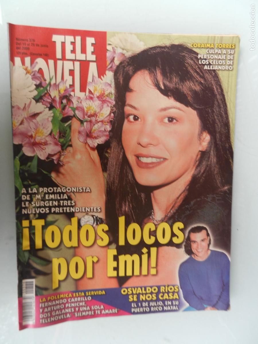 Collectionnisme de Revues et Journaux: TELE NOVELA SEMANAL N&ordm; 376- 06-2000 - EL CORAZON DE LA TELE &iexcl;TODOS LOCOS POR EMI!
