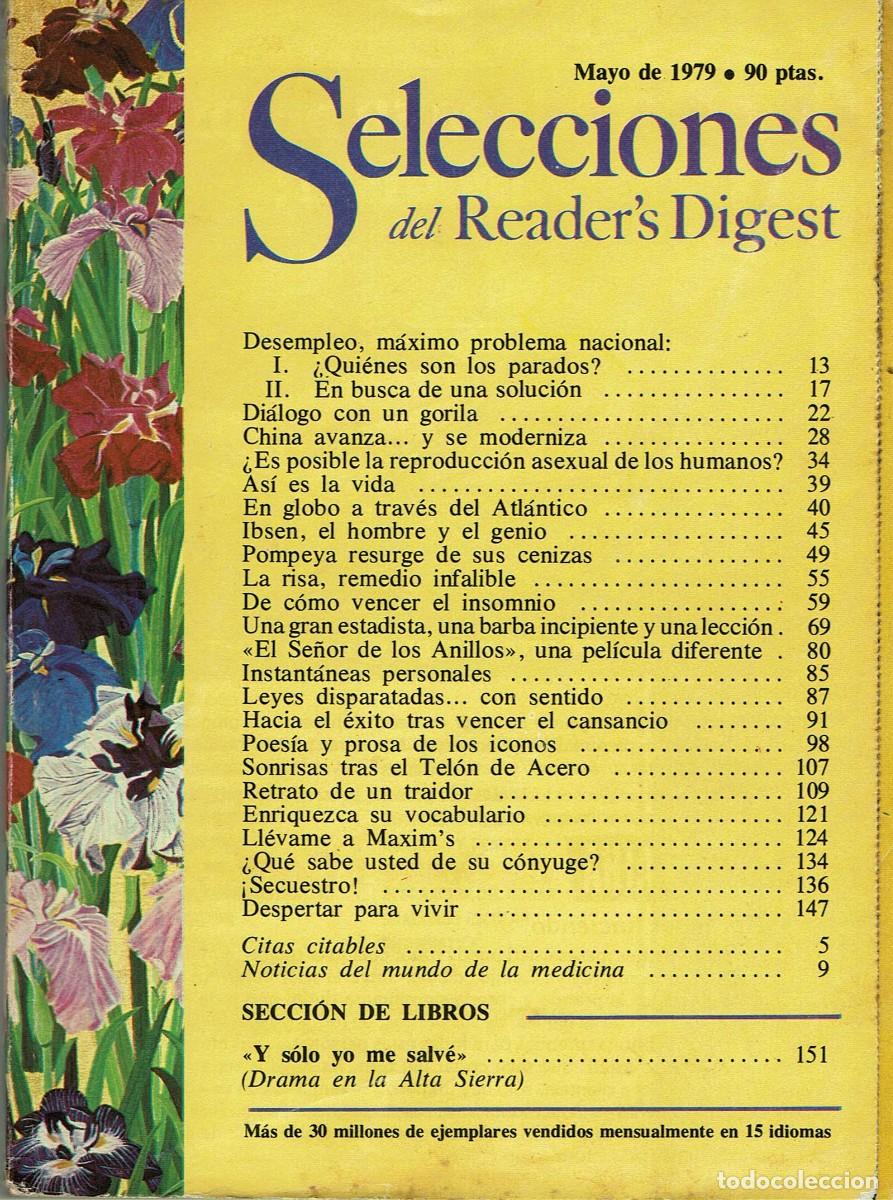 Collectionnisme de Revues et Journaux: Selecciones Reader's Digest / Mayo 1979 / China avanza / Ibsen / El Se&ntilde;or de los Anillos / Iconos
