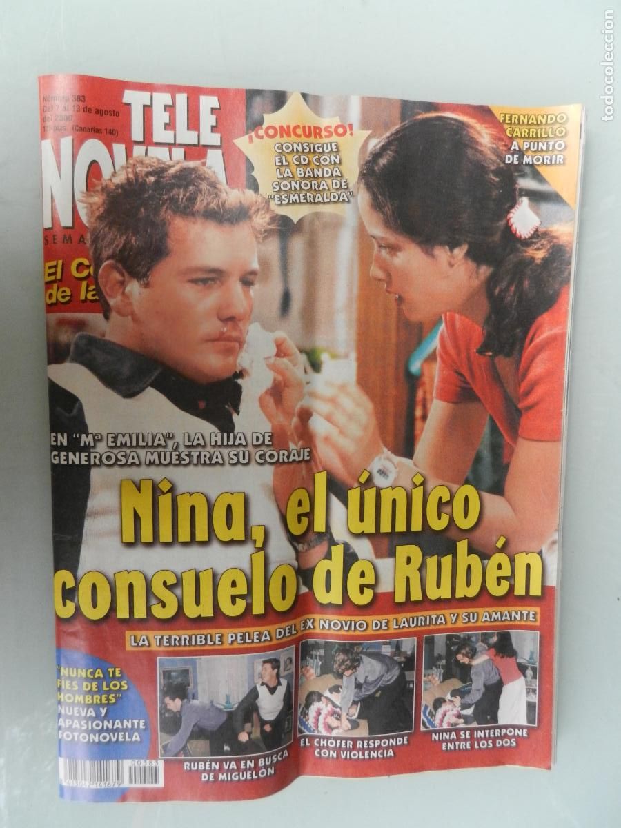 Collection Magazines and Newspapers: TELE NOVELA SEMANAL N&ordm; 383- 08-2000 - EL CORAZON DE LA TELE-NINA , EL UNICO CONSUELO DE RUB&Eacute;N