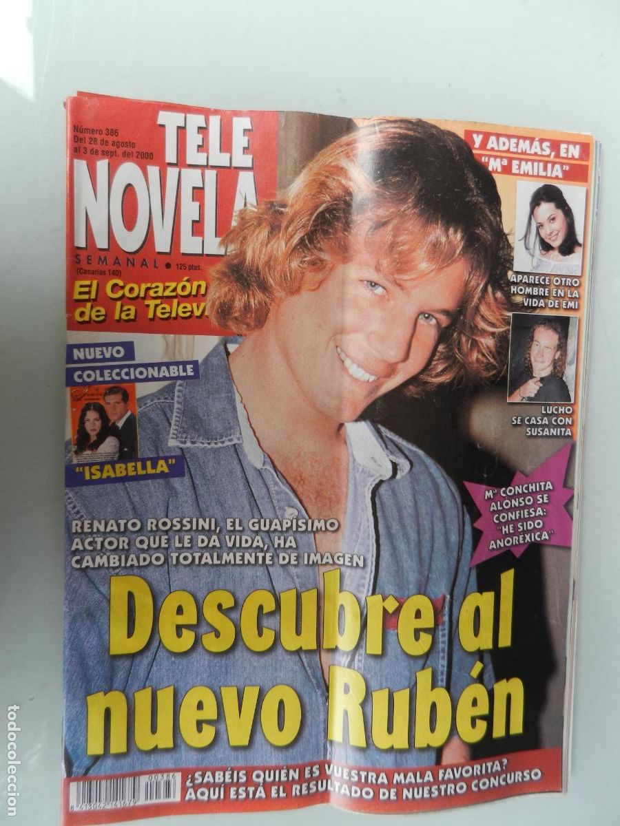Collection Magazines and Newspapers: TELE NOVELA SEMANAL N&ordm; 386- 09-2000 - EL CORAZON DE LA TELE-DESCUBRE AL NUEVO RUB&Eacute;N