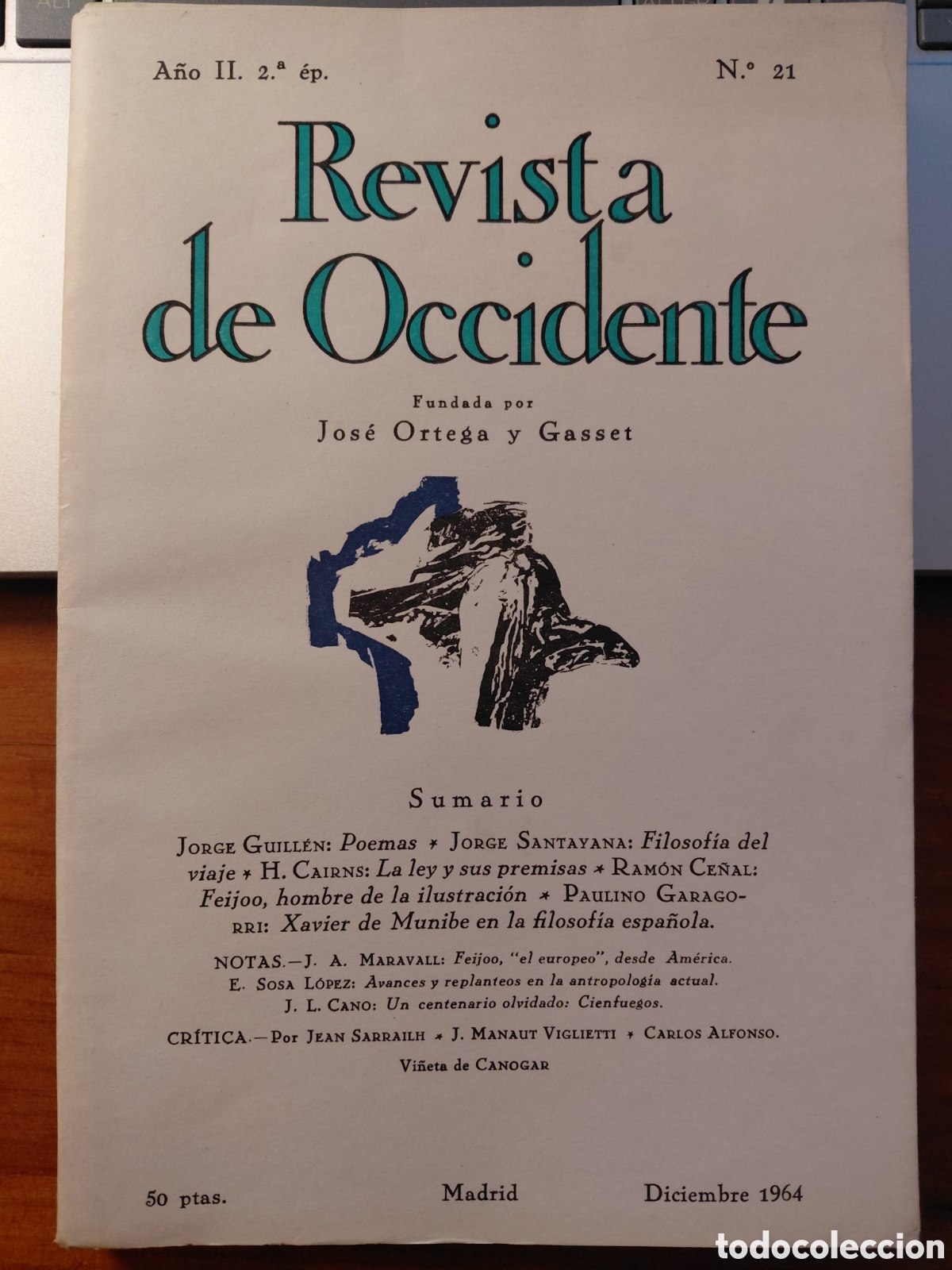 Collezionismo di Riviste e Giornali: Revista de Occidente, a&ntilde;o II, N&ordm; 21