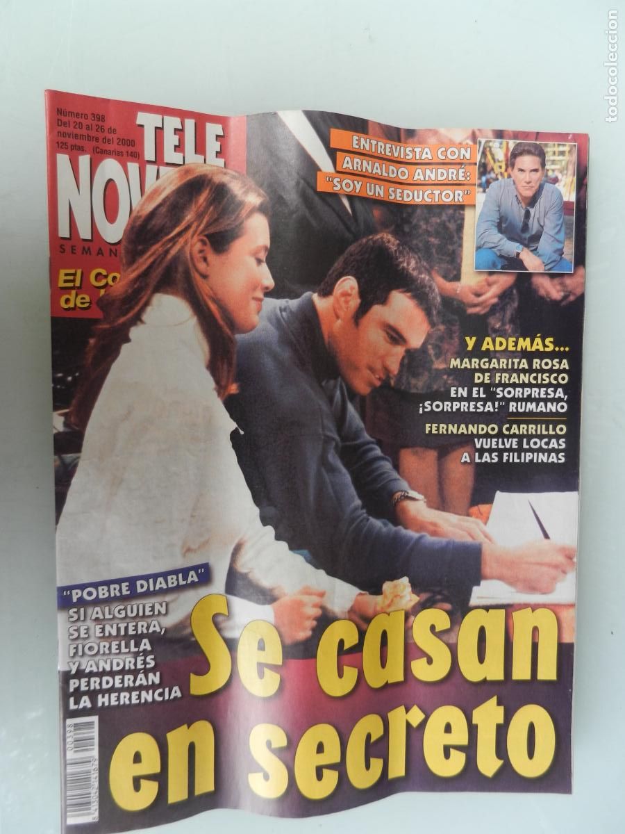 Collection Magazines and Newspapers: TELE NOVELA SEMANAL N&ordm; 398- 11-2000 - EL CORAZON DE LA TELE- SE CASAN EN SECRETO