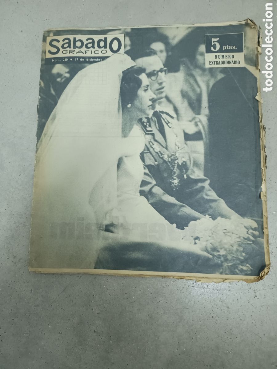 Colecionismo de Revistas e Jornais: S&Aacute;BADO GR&Aacute;FICO N&ordm; 220 - N&ordm; EXTRAORDINARIO - 17-12-1960 - BODA REAL EN BRUSELAS BALDUINO Y FABIOLA