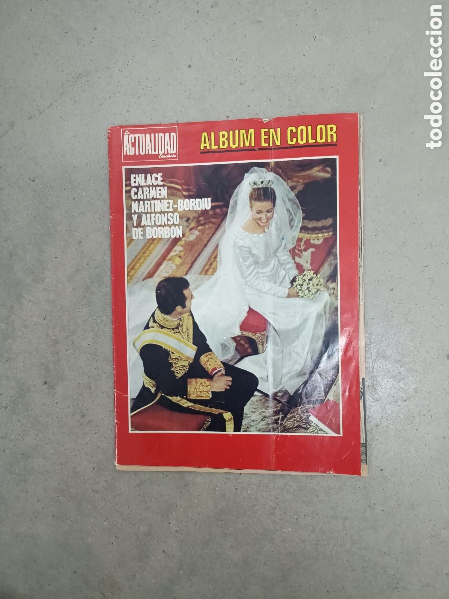 Coleccionismo de Revistas y Peri&oacute;dicos: REVISTA ACTUALIDAD ESPA&Ntilde;OLA - ALBUM EN COLOR - ENLACE CARMEN M, BORDIU Y A. DE BORBON