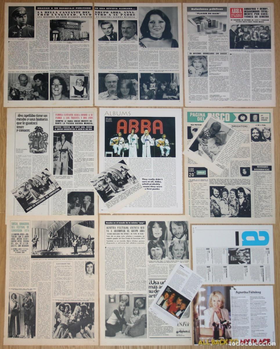Collection Magazines and Newspapers: ABBA lote de prensa 1970s/00s magazine clippings photos Agnetha Frida Eurovision pop Sweden