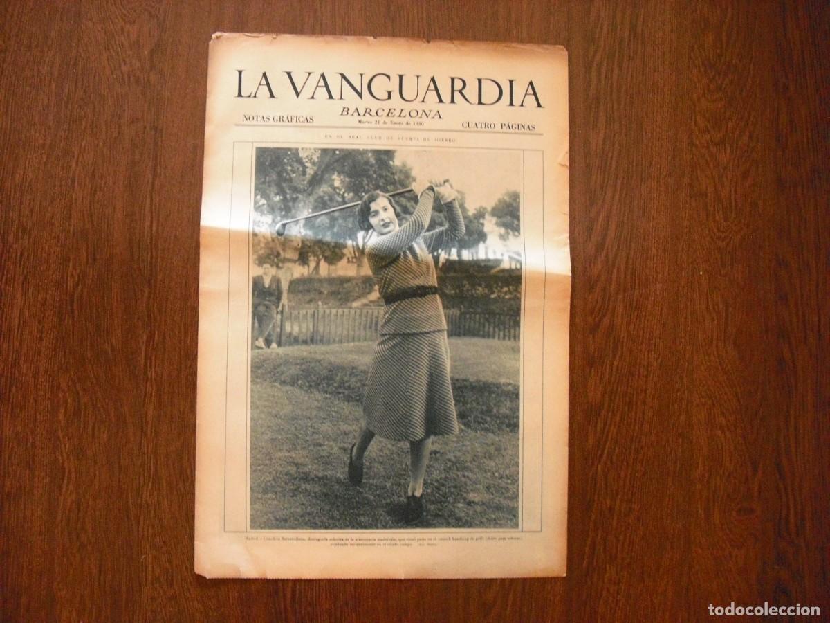 Coleccionismo de Revistas y Peri&oacute;dicos: LA VANGUARDIA , ENERO 1930 . GOLF EN EL REAL CLUB DE PUERTA DE HIERRO , MADRID , 4 PAGS