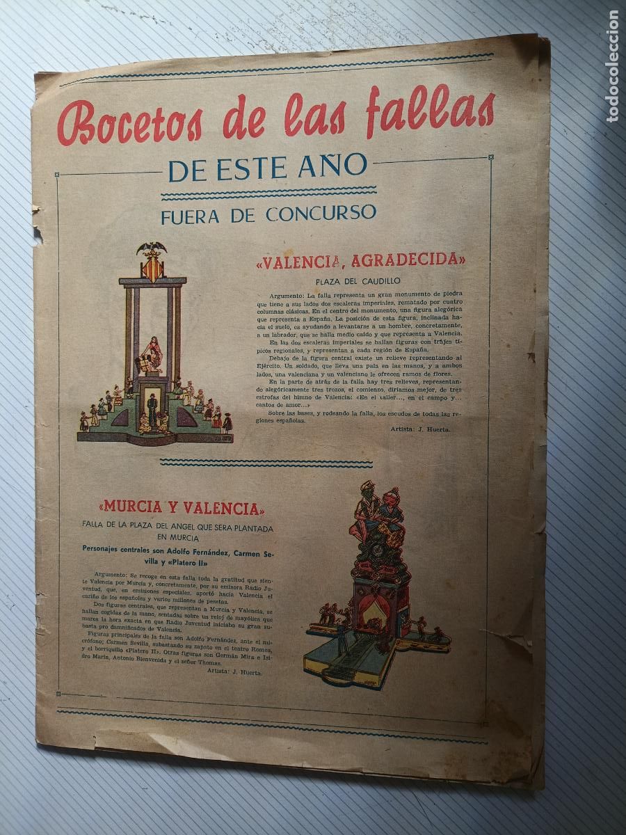 Coleccionismo de Revistas y Peri&oacute;dicos: Valencia. Bocetos de fallas