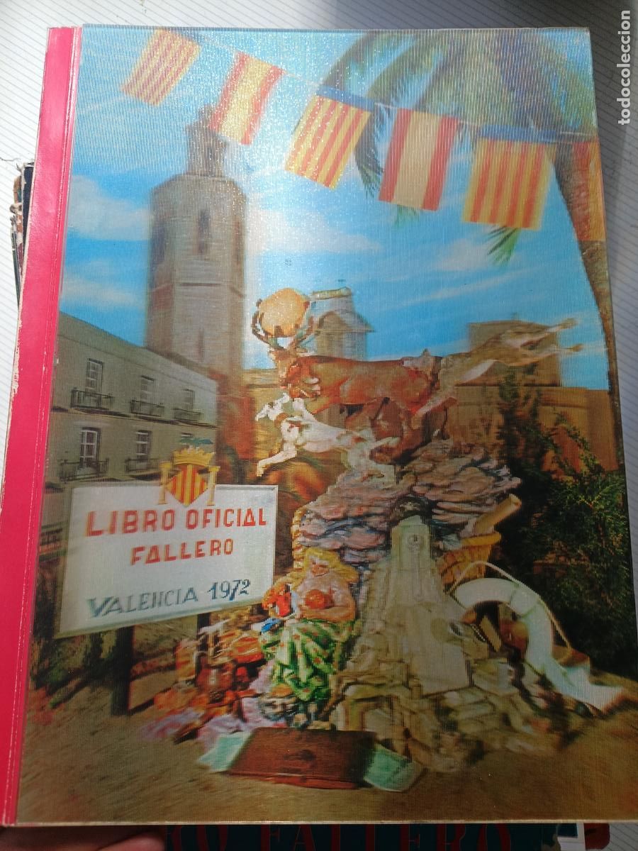 Coleccionismo de Revistas y Peri&oacute;dicos: Libro oficial fallero 1972 - portada en 3 dimensiones - Fallas de Valencia