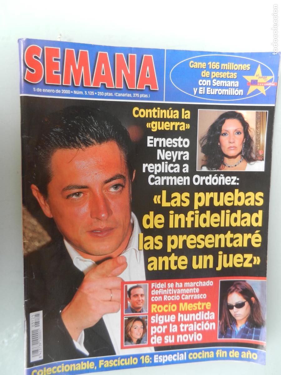 Coleccionismo de Revistas y Peri&oacute;dicos: SEMANA REVISTA N&ordm; 3125- 01-2000- ERNESTO NEYRA- CARMEN ORDO&Ntilde;EZ - FIDEL SE MARCHA CON ROCIO