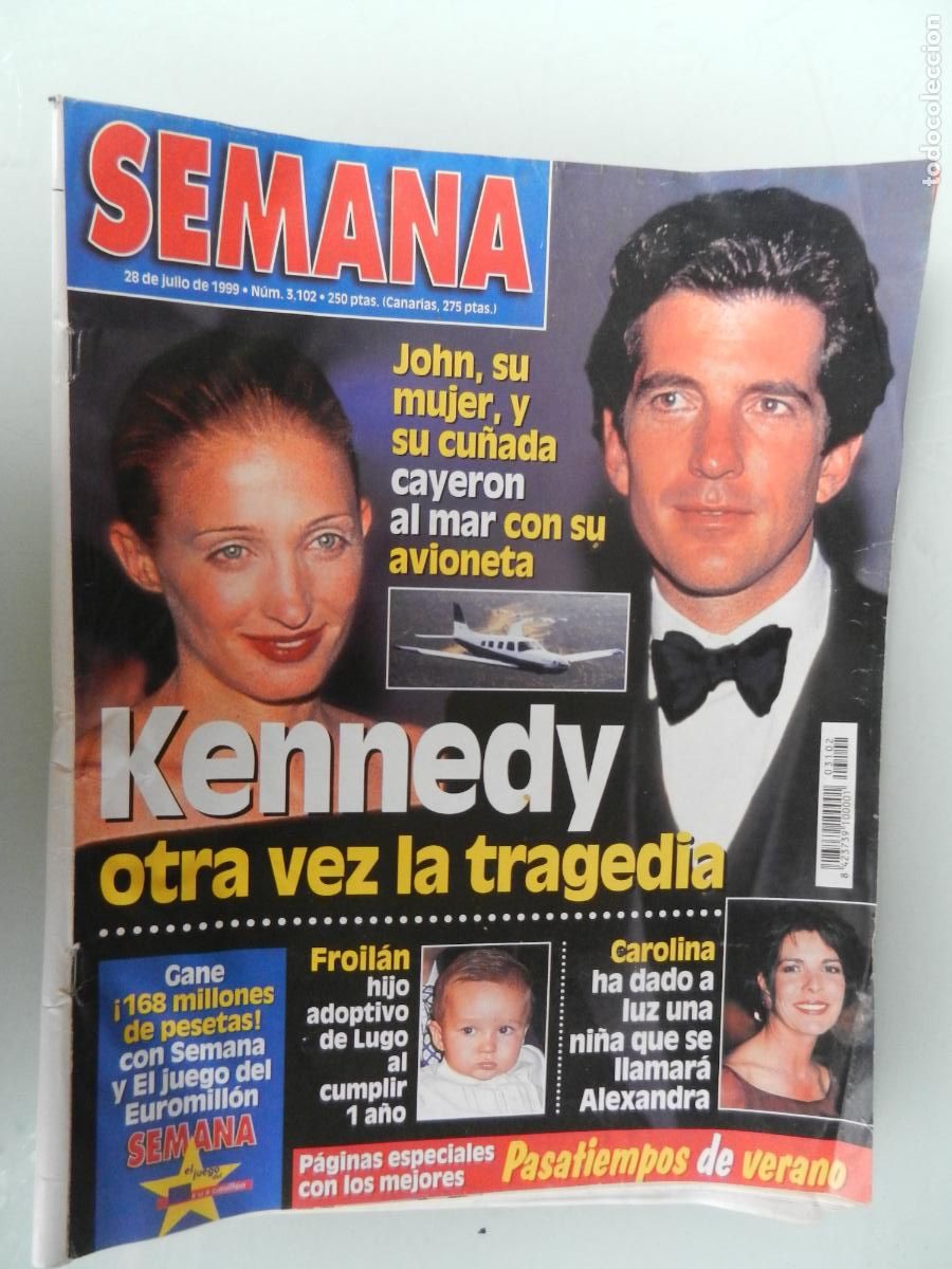 Coleccionismo de Revistas y Peri&oacute;dicos: SEMANA REVISTA N&ordm; 3102- 07-1999- KENNEDY OTRA VEZ LA TRAGEDIA - FROILAN - CAROLINA