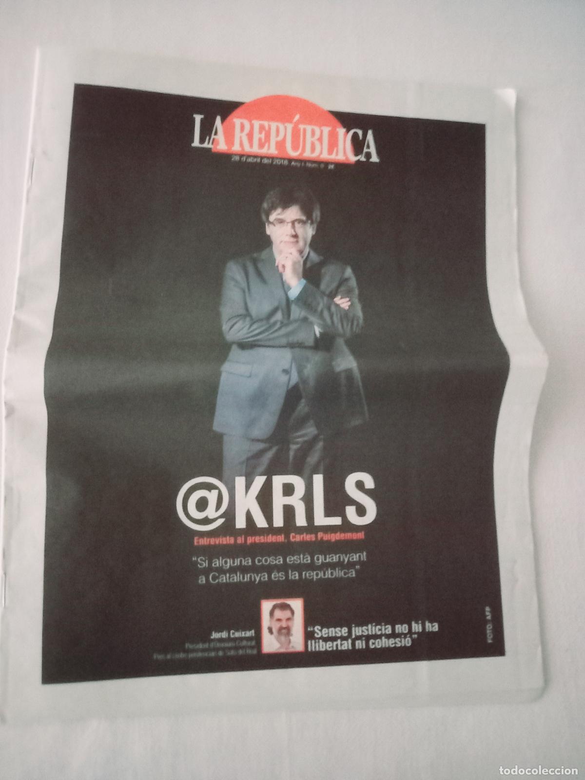 Coleccionismo de Revistas y Peri&oacute;dicos: La Rep&uacute;blica. num. 0. 28 abril 2018.