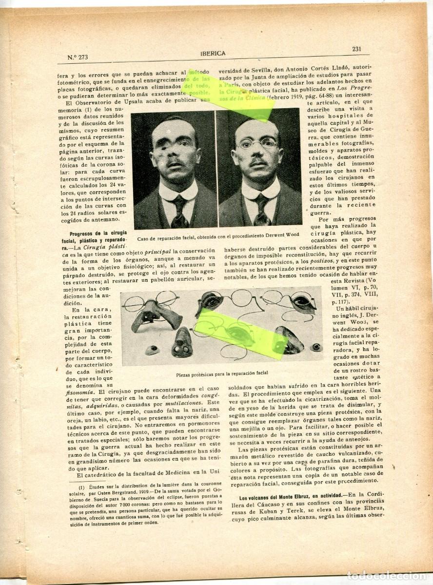 Coleccionismo de Revistas y Peri&oacute;dicos: IBERICA 1919 CASCADAS LAS GRADAS DE SOASO VALLE DE ORDESA GERRI DE LA SAL TORLA 273 CIRUGIA PLASTICA