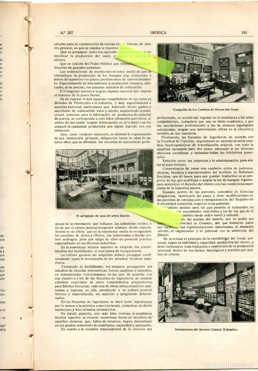 Coleccionismo de Revistas y Peri&oacute;dicos: REVISTA A&Ntilde;O 1919 AVIACION INVENTO DE UN AVION ESPA&Ntilde;OL POR BARRON AEROPLANO DE CAZA