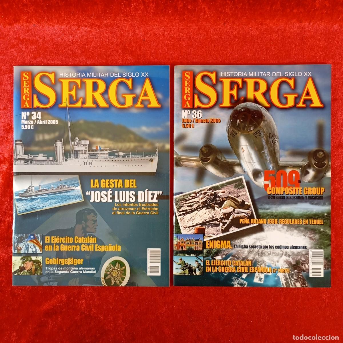 Coleccionismo de Revistas y Peri&oacute;dicos: SERGA - HISTORIA MILITAR DEL SIGLO XX - LOTE 2 REVISTAS - N&Uacute;MEROS 34-36 - 2005 / 6519