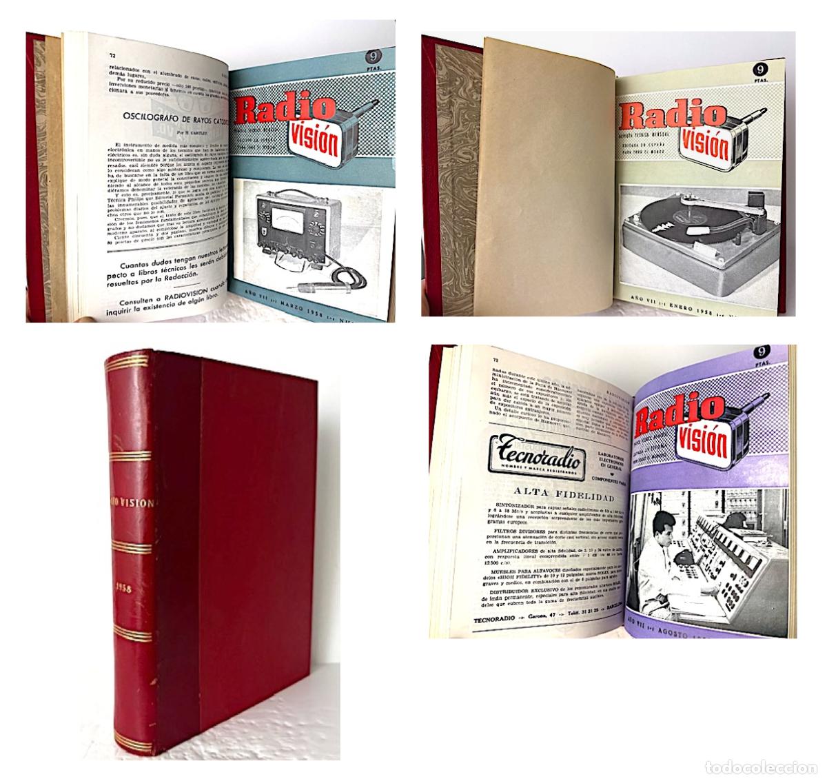 Coleccionismo de revistas y peri&oacute;dicos: RadioVisi&oacute;n 1958. Un volumen encuadernado conteniendo los n&uacute;meros de la revista. Buen estado