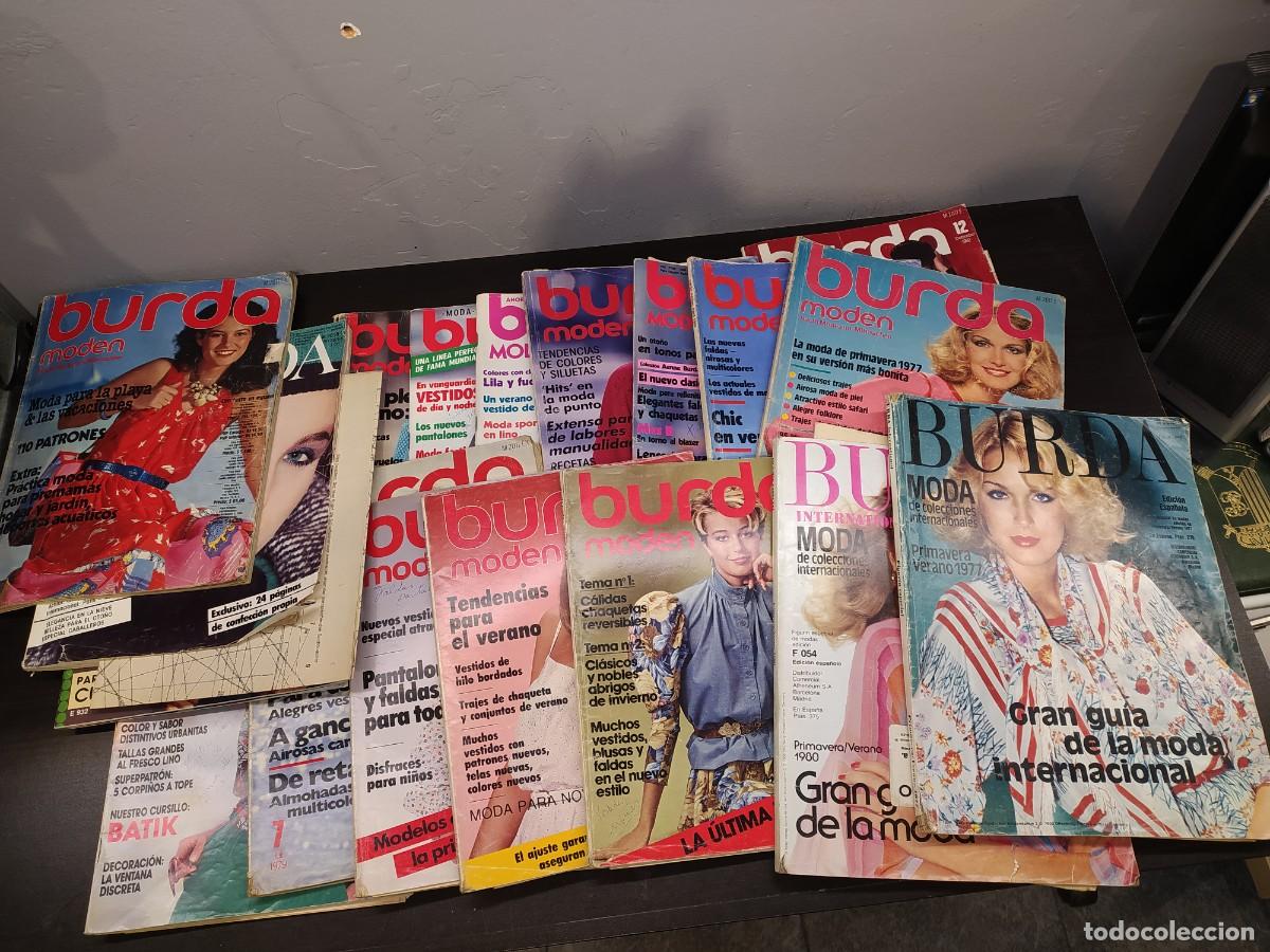 Collection Magazines and Newspapers: BURDA MODA LOTE 17 REVISTAS MODA CON PATRONES E INSTRUCCIONES A&Ntilde;OS 70/80-EDICION ESPA&Ntilde;OLA-