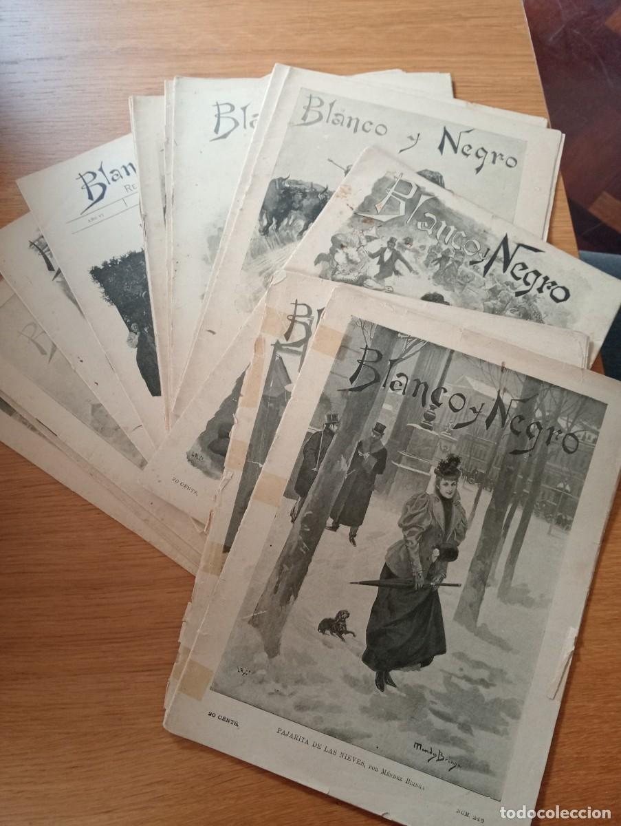 Coleccionismo de Revistas y Peri&oacute;dicos: A&Ntilde;O 1896. BLANCO Y NEGRO. LOTE CON 15 REVISTAS. GRAPA.