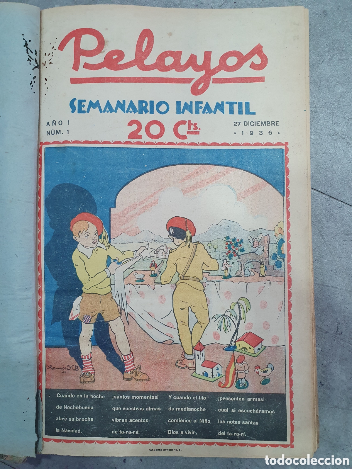 Coleccionismo de Revistas y Peri&oacute;dicos: Pelayos. Revista infantil. Falange. Guerra Civil. Dic 1936-Junio 1937. (L130)