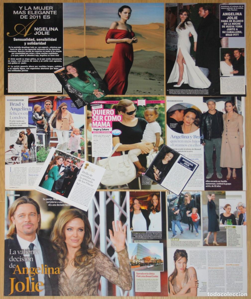 Coleccionismo de Revistas y Peri&oacute;dicos: ANGELINA JOLIE lote prensa spain magazine clippings 2000s/2010s photos Brad Pitt actress recortes