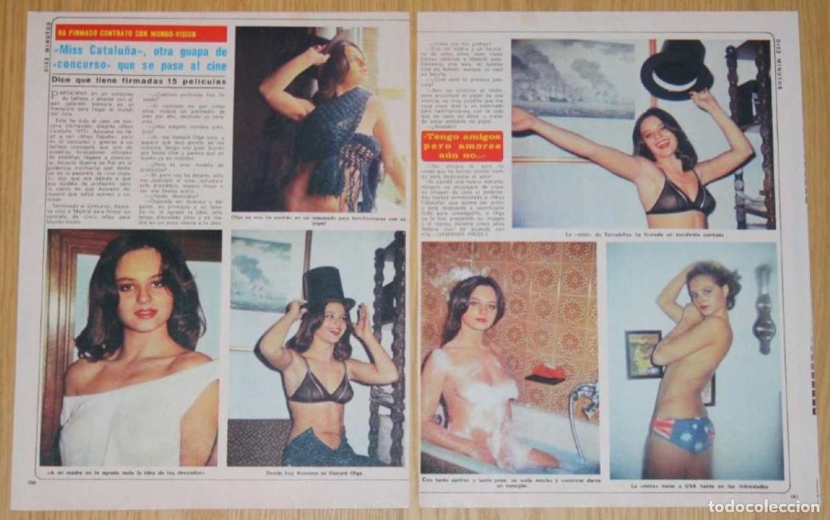 Coleccionismo de Revistas y Peri&oacute;dicos: AZUCENA HERNANDEZ Reportaje 1977 Miss Catalu&ntilde;a fotos sexy destape actriz cine Espa&ntilde;a clippings
