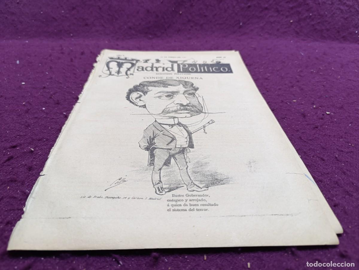 Coleccionismo de Revistas y Peri&oacute;dicos: 1886, Antigua Revista Madrid Pol&iacute;tico, N&ordm; 33, unos 35 x 24 cms.