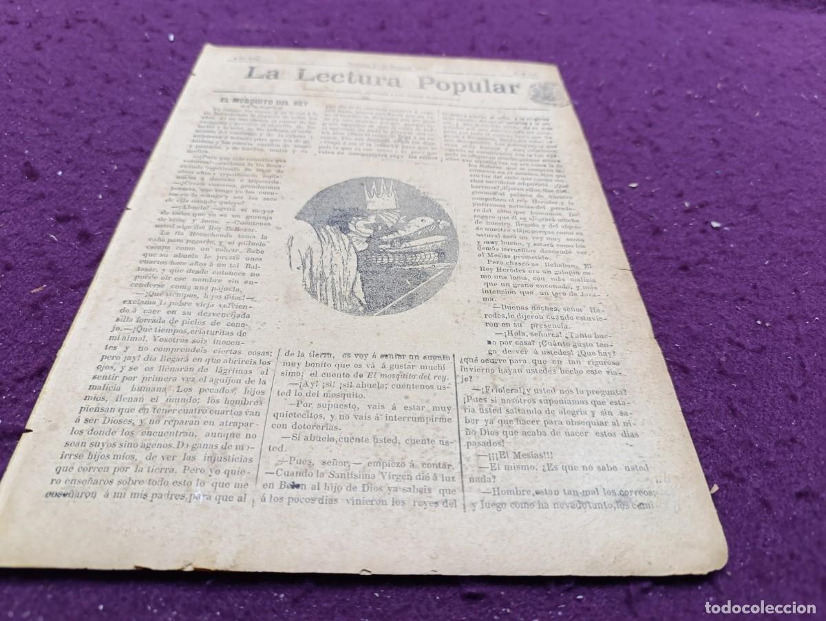 Coleccionismo de Revistas y Peri&oacute;dicos: 1890, Orihuela, Antigua Revista La Lectura Popular, N&ordm; ..., unos 30 x 22 cms.