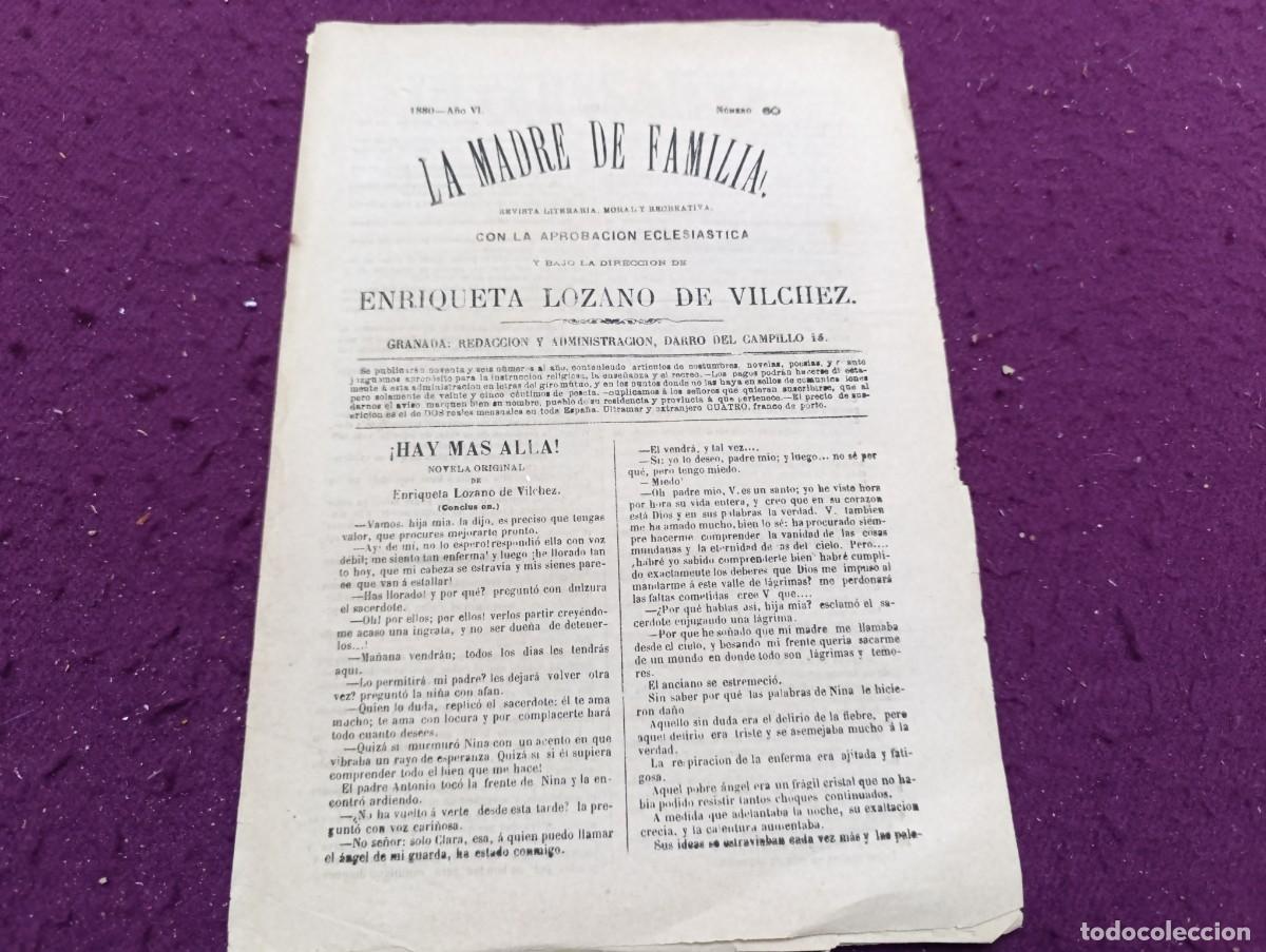 Coleccionismo de Revistas y Peri&oacute;dicos: 1880, Granada, Antigua Revista La Madre de Familia, N&ordm; 60, unos 32 x 22 cms.