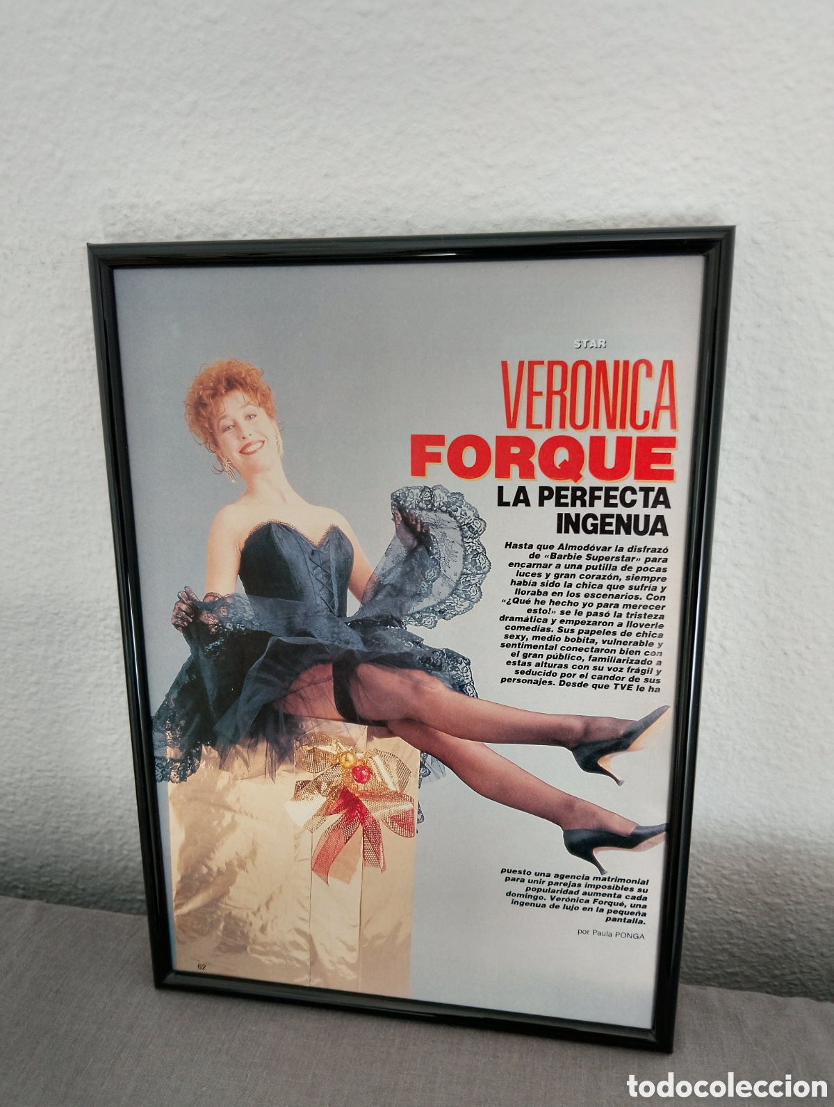 Sammeln von Zeitschriften und Zeitungen: Ver&oacute;nica Forque actriz cuadro publicidad 1990