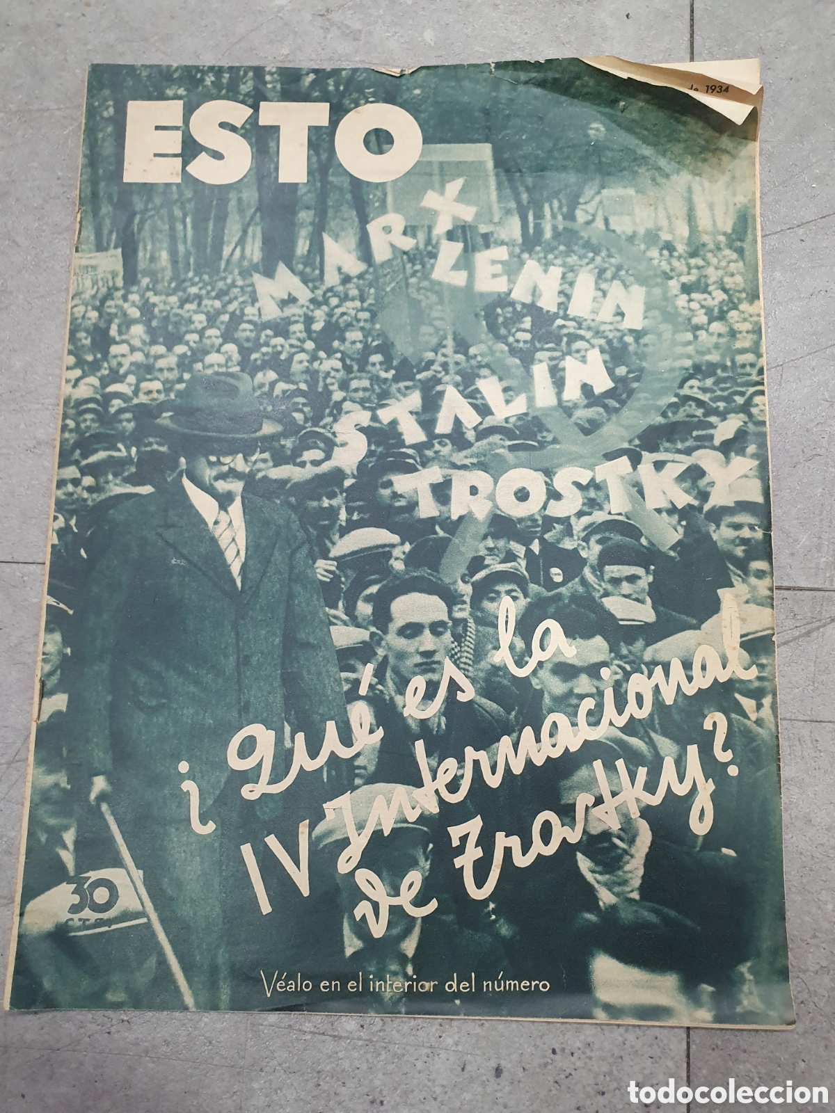 Coleccionismo de Revistas y Peri&oacute;dicos: Revista ESTO. INternacional de Trotsky. 1934. &Eacute;poca Rep&uacute;blica. (L28)