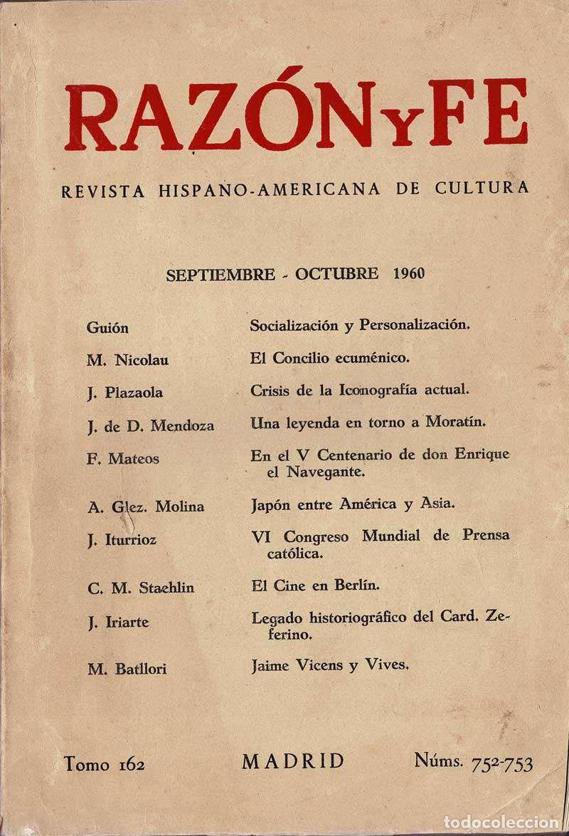 Collection Magazines and Newspapers: Raz&oacute;n y Fe. Revista Hispano-Americana de Cultura. N&uacute;ms. 752-753, 1960