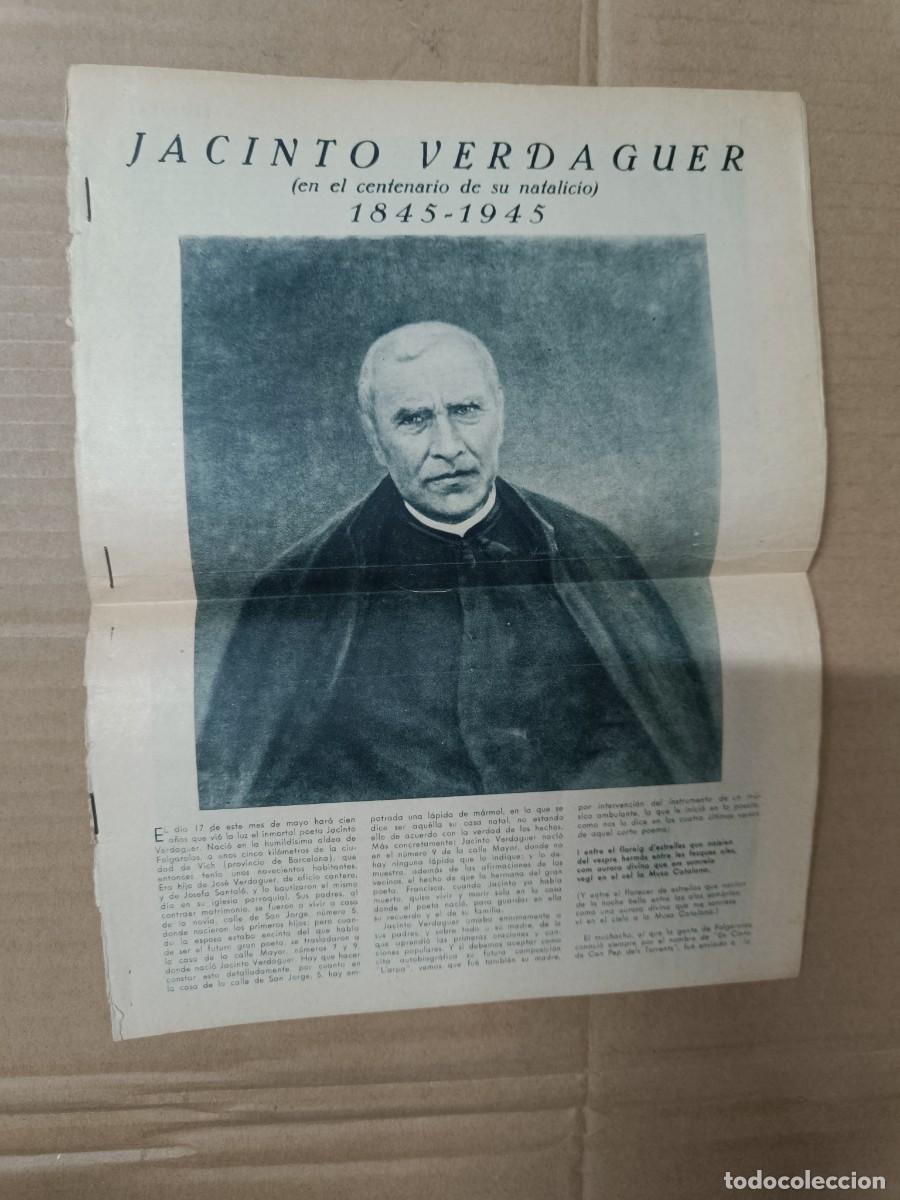 Coleccionismo de Revistas y Peri&oacute;dicos: ANTIGUA REVISTA, LECTURAS, CENTENARIO JACINTO VERDAGUER, 1845 - 1945, CANIG&Oacute;, L'ATLANTIDA -P22