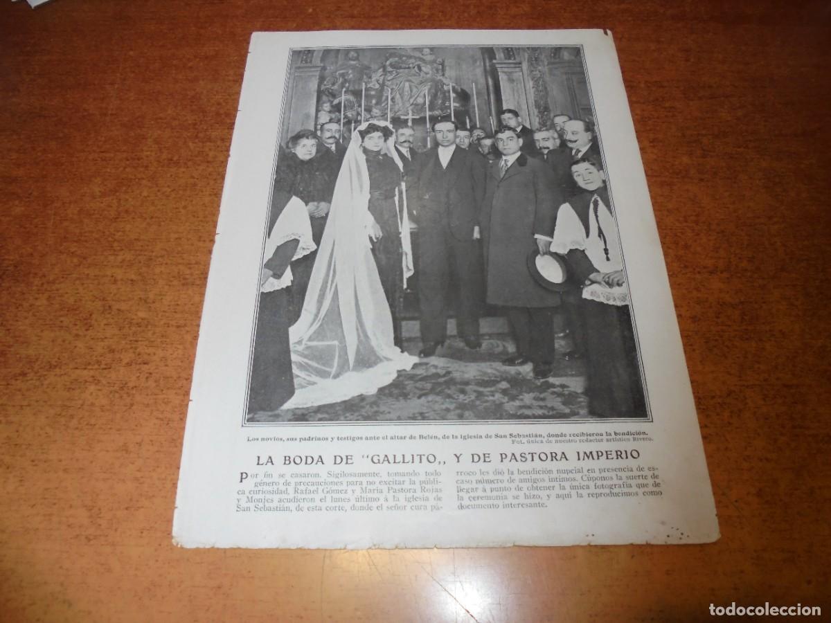 Coleccionismo de Revistas y Peri&oacute;dicos: ALFONSO XIII EN RESIDENCIA DE ESTUDIANTES. BODA DE GALLITO Y PASTORA IMPERIO. COMIT&Eacute; DE HIGIENE