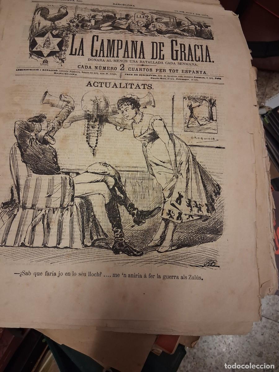 Coleccionismo de Revistas y Peri&oacute;dicos: CAMPANA DE GRACIA, La: Barcelona, n&ordm; 520, 29 juny 1879. &ldquo;Actualitats&rdquo; -&iquest;Sab que faria jo en lo s&eacute;u l