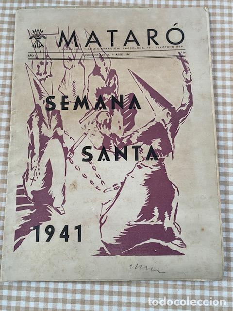 Coleccionismo de Revistas y Peri&oacute;dicos: Matar&oacute;. 1941. Semana Santa. A&ntilde;o III n&ordm; 86.