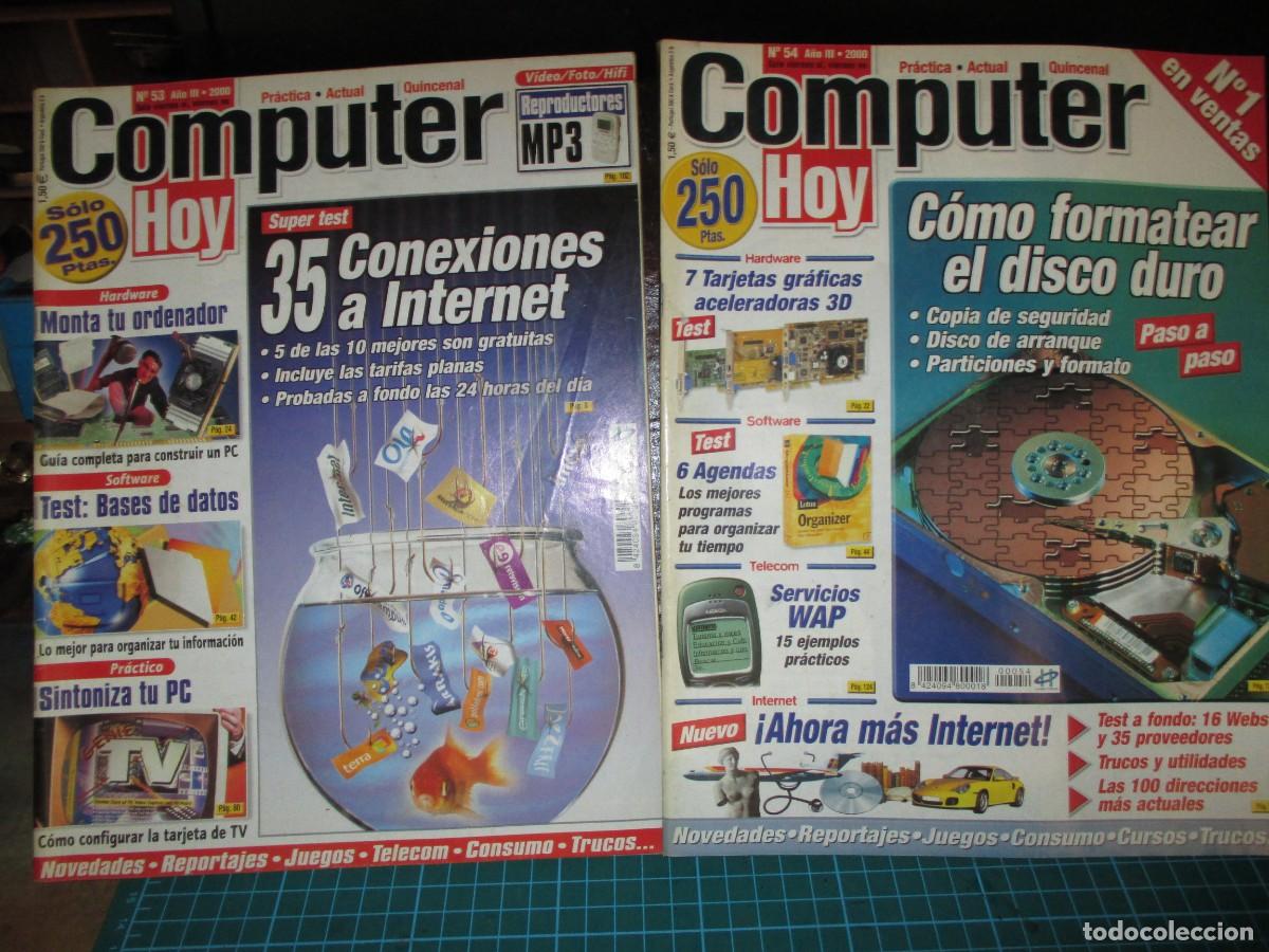 Collectionnisme de Revues et Journaux: 355- Lote 2 Revistas Computer Hoy (A&ntilde;o 2000) - Estado Impecable, Inform&aacute;tica Retro