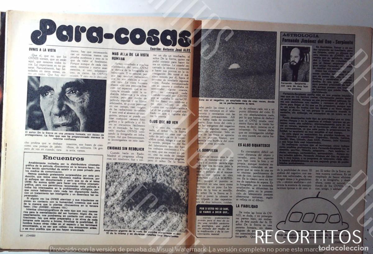 Coleccionismo de Revistas y Peri&oacute;dicos: PARA COSAS PARAPSICOLOGIA DR FERNANDO JIMENEZ DEL OSO LOS OVNIS