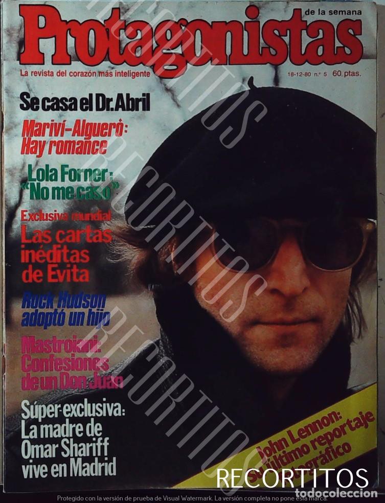Coleccionismo de Revistas y Peri&oacute;dicos: RECORTE PORTADA JOHN LENNON LOS BEATLES ASESINATO