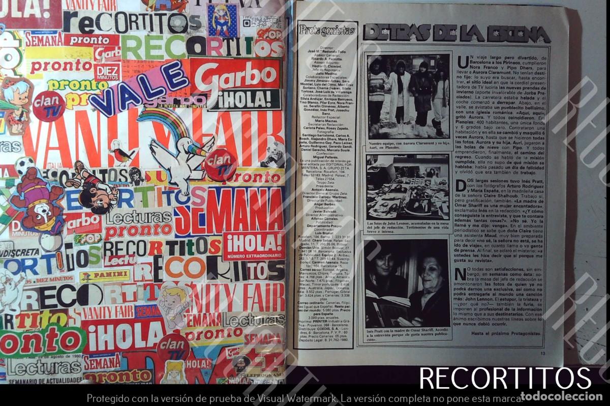 Collection Magazines and Newspapers: AURORA CLARAMUNT azafata del un dos tres 1 2 3
