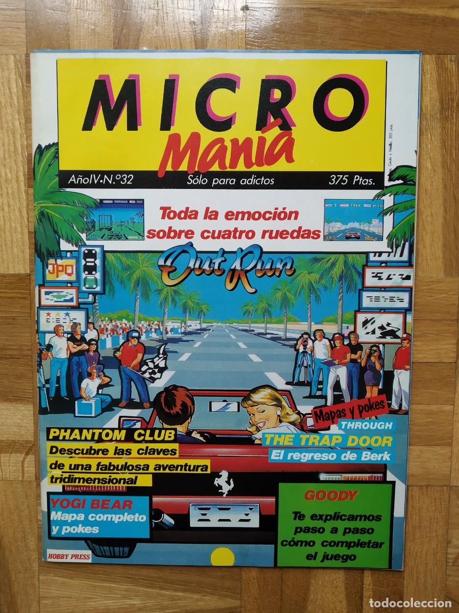 Collectionnisme de Revues et Journaux: REVISTA MICROMANIA MICRO MANIA N&ordm; 32. OUT RUN PHANTON CLUB YOGI BEAR POKES Y MAPAS GOODY VER FOTOS